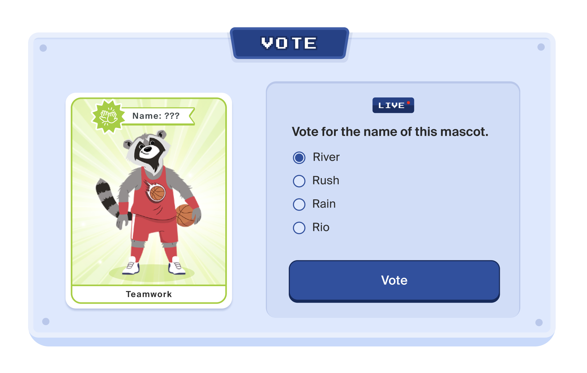 Voting section UI when voting is open